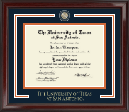 The University of Texas San Antonio diploma frame - Showcase Edition Diploma Frame in Encore