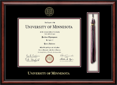 University of Minnesota diploma frame - Tassel & Cord Diploma Frame in Southport