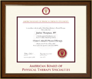 American Board of Physical Therapy Specialties Dimensions Certificate Frame in Westwood