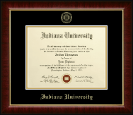 Indiana University - Purdue University Columbus Gold Embossed Diploma Frame in Murano