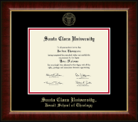 Santa Clara University diploma frame - Gold Embossed Diploma Frame in Murano