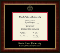 Santa Clara University diploma frame - Gold Embossed Diploma Frame in Murano