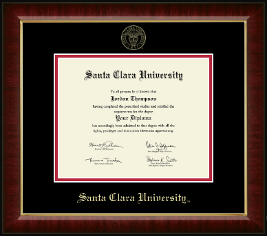 Santa Clara University diploma frame - Gold Embossed Diploma Frame in Murano