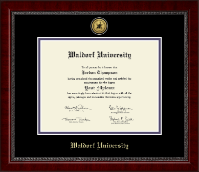 Waldorf University diploma frame - Gold Engraved Medallion Diploma Frame in Sutton