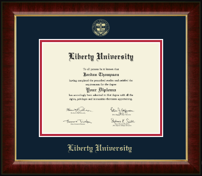 Liberty University diploma frame - Gold Embossed Diploma Frame in Murano