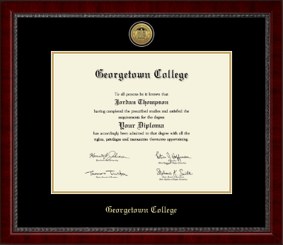 Georgetown College diploma frame - Gold Engraved Medallion Diploma Frame in Sutton