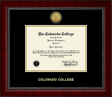Colorado College diploma frame - Gold Engraved Medallion Diploma Frame in Sutton