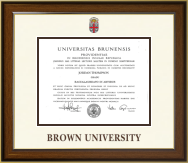 Brown University Dimensions Diploma Frame in Westwood