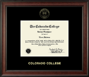 Colorado College Gold Embossed Diploma Frame in Studio