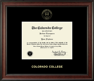 Colorado College diploma frame - Gold Embossed Diploma Frame in Studio