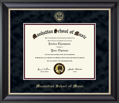 Manhattan School of Music diploma frame - Gold Embossed Diploma Frame in Noir