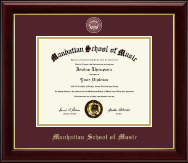 Manhattan School of Music Masterpiece Medallion Diploma Frame in Gallery