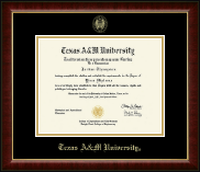 Texas A&M University - Galveston diploma frame - Gold Embossed Diploma Frame in Murano
