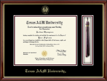 Texas A&M University - Galveston diploma frame - Tassel & Cord Diploma Frame in Southport Gold