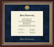 Point University Gold Engraved Medallion Diploma Frame in Hampshire