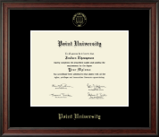 Point University diploma frame - Gold Embossed Diploma Frame in Studio