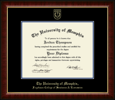 The University of Memphis diploma frame - Gold Embossed Diploma Frame in Murano
