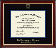 The University of Memphis diploma frame - Gold Embossed Diploma Frame in Murano