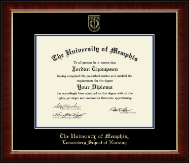 The University of Memphis diploma frame - Gold Embossed Diploma Frame in Murano