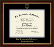 The University of Memphis diploma frame - Gold Embossed Diploma Frame in Murano