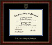 The University of Memphis Gold Embossed Diploma Frame in Murano