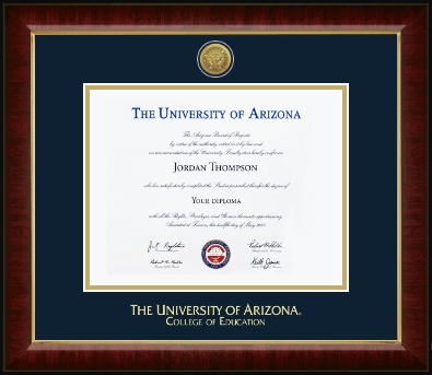 The University of Arizona diploma frame - Gold Engraved Medallion Diploma Frame in Murano