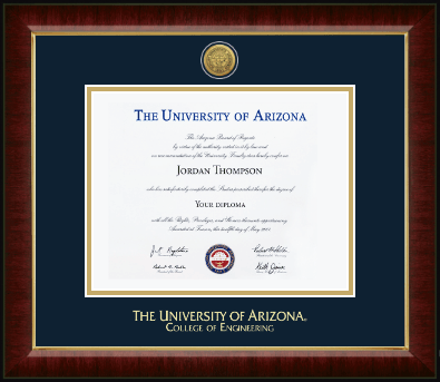 The University of Arizona diploma frame - Gold Engraved Medallion Diploma Frame in Murano