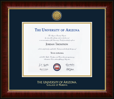 The University of Arizona diploma frame - Gold Engraved Medallion Diploma Frame in Murano