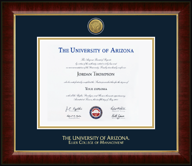 The University of Arizona diploma frame - Gold Engraved Medallion Diploma Frame in Murano