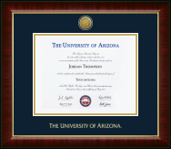 The University of Arizona diploma frame - Gold Engraved Medallion Diploma Frame in Murano