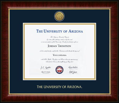 The University of Arizona diploma frame - Gold Engraved Medallion Diploma Frame in Murano