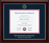 The University of Arizona Gold Embossed Diploma Frame in Gallery