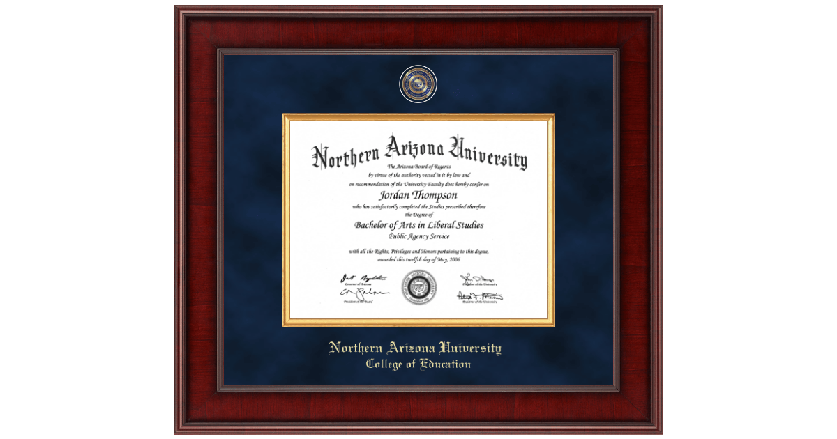 NAU College of Education Diploma Frames Church Hill Classics