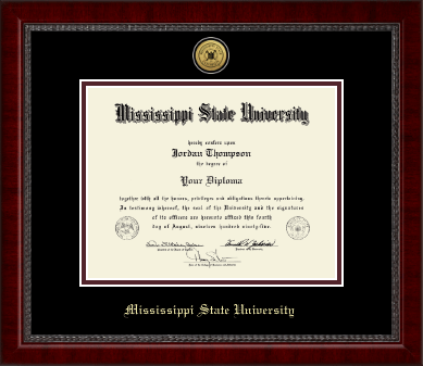 Mississippi State University diploma frame - Gold Engraved Medallion Diploma Frame in Sutton
