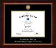 Cambridge College diploma frame - Gold Engraved Medallion Diploma Frame in Murano