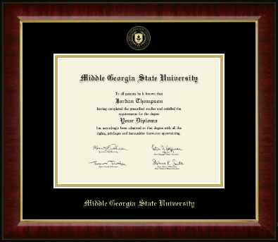 Middle Georgia State University diploma frame - Gold Embossed Diploma Frame in Murano