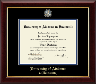 The University of Alabama Huntsville diploma frame - Masterpiece Medallion Diploma Frame in Gallery