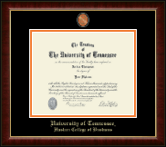 The University of Tennessee Knoxville Masterpiece Medallion Diploma Frame in Murano