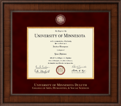 University of Minnesota Duluth diploma frame - Presidential Masterpiece Diploma Frame in Madison