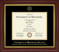 University of Minnesota Duluth diploma frame - Gold Embossed Diploma Frame in Redding