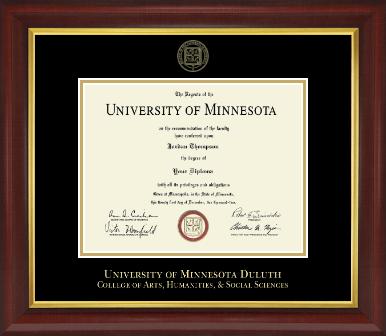 University of Minnesota Duluth diploma frame - Gold Embossed Diploma Frame in Redding