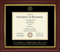 University of Minnesota Duluth diploma frame - Gold Embossed Diploma Frame in Redding