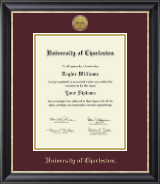 University of Charleston diploma frame - Gold Engraved Medallion Diploma Frame in Noir