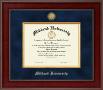 Midland University diploma frame - Presidential Gold Engraved Diploma Frame in Jefferson