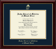 Icahn School of Medicine at Mount Sinai diploma frame - Gold Embossed Diploma Frame in Gallery