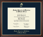 Icahn School of Medicine at Mount Sinai diploma frame - Gold Embossed Diploma Frame in Studio Gold