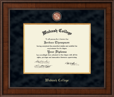 Wabash College diploma frame - Presidential Masterpiece Diploma Frame in Madison