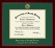 University of South Florida diploma frame - Gold Engraved Medallion Diploma Frame in Sutton