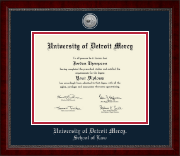 University of Detroit Mercy diploma frame - Silver Engraved Medallion Diploma Frame in Sutton