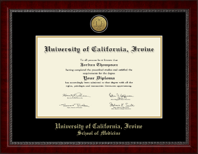 University of California Irvine diploma frame - Gold Engraved Medallion Diploma Frame in Sutton